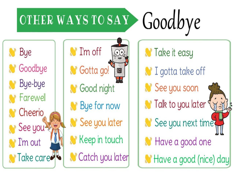 Say good bye