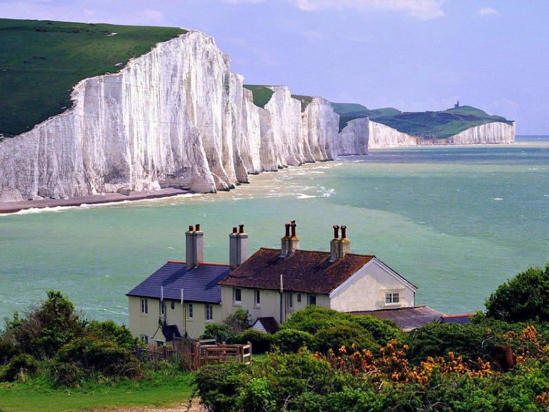 Дувр Англия. Остров туманный Альбион. Скалы семь сестер. Cliffs of Dover.