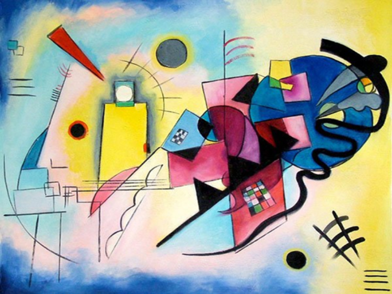 Изображение kandinsky. Кандинский желтое красное синее. Модернизм Кандинский. "Желто-красно-синий Кандиски й.