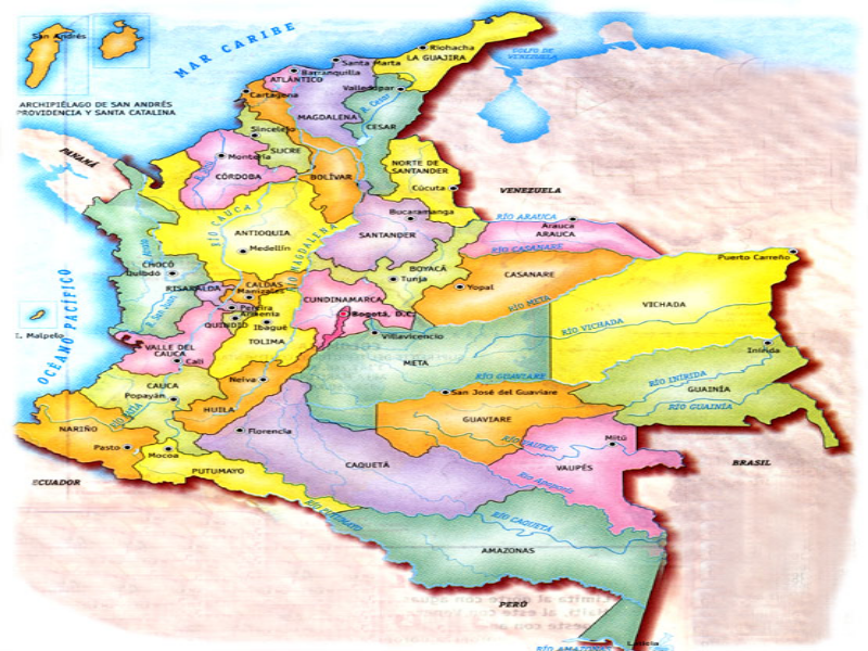 Puzzle De Mapa De Colombia Con Sus Departamentos Rompecabezas De 