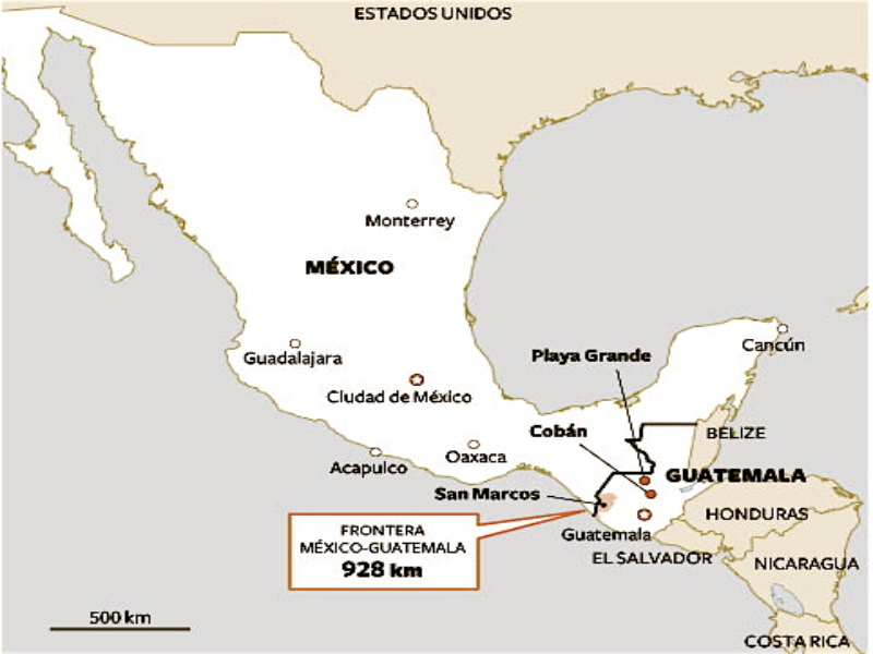 Haz Un Esfuerzo álbum De Recortes Cada Semana Mapa Frontera Mexico Guatemala Abrumador 3810