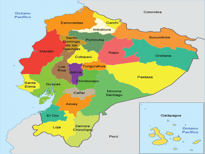 Mapa De Las Regiones Del Ecuador