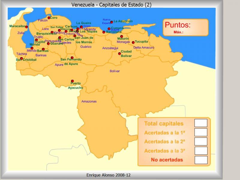 Puzzle de Rompe cabeza mapa venezuela , rompecabezas de