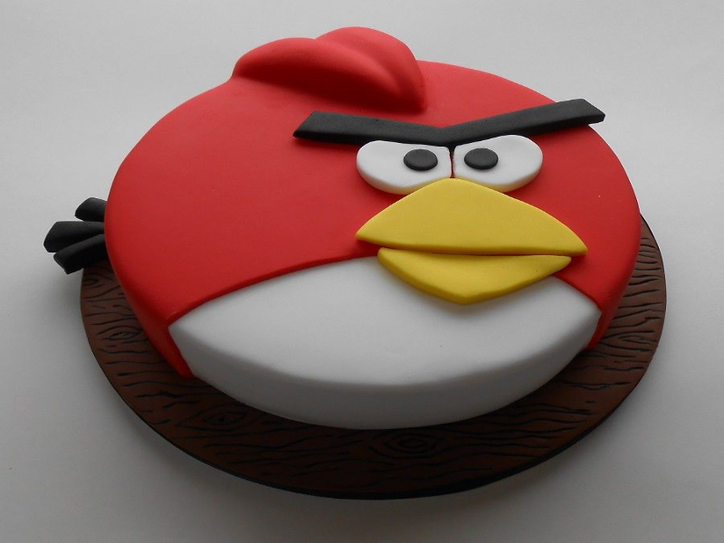 Puzzle de torta del angry birds RED , rompecabezas de